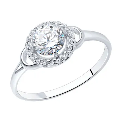 Кольцо из серебра с фианитами из серебро