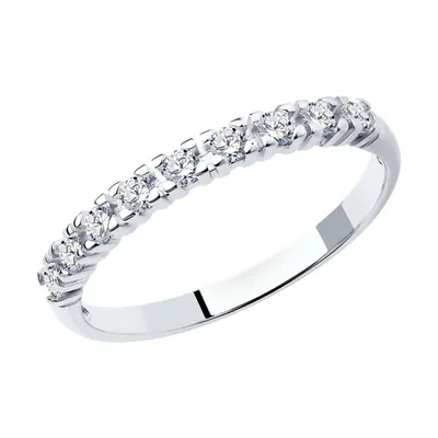 Кольцо из серебра с фианитами из серебро