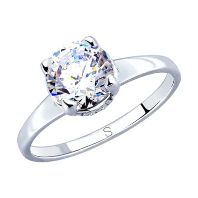 Кольцо из серебра с фианитами из серебро