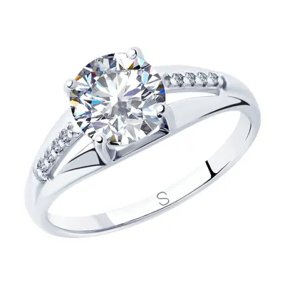 Кольцо из серебра с фианитами из серебро