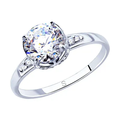 Кольцо из серебра с фианитами из серебро