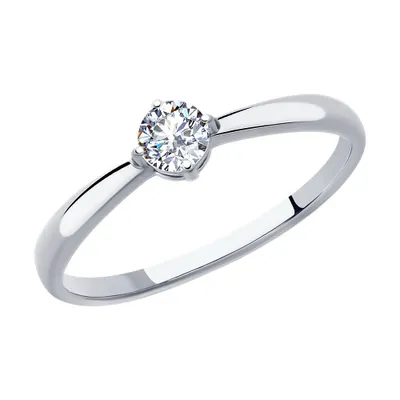 Кольцо из серебра с фианитом из серебро