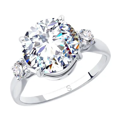 Кольцо из серебра с фианитами из серебро