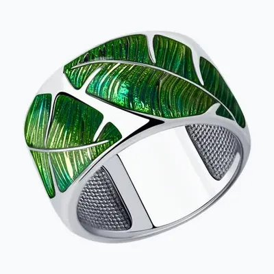 Кольцо из серебра с эмалью из серебро