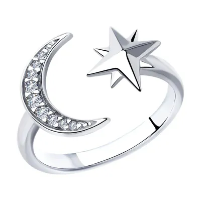 Кольцо из серебра с фианитами из серебро