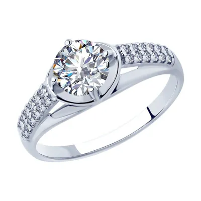 Кольцо из серебра с фианитами из серебро