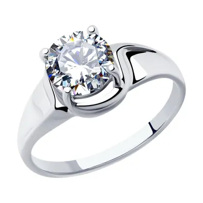 Кольцо из серебра с фианитом из серебро