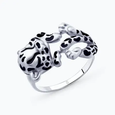 Кольцо из серебра с эмалью из серебро