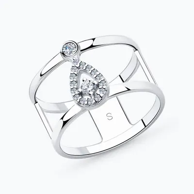 Кольцо из серебра с фианитами из серебро