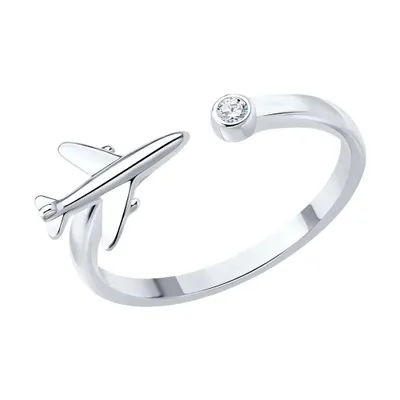 Кольцо из серебра с фианитом из серебро