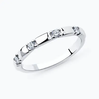 Кольцо из серебра с фианитами из серебро