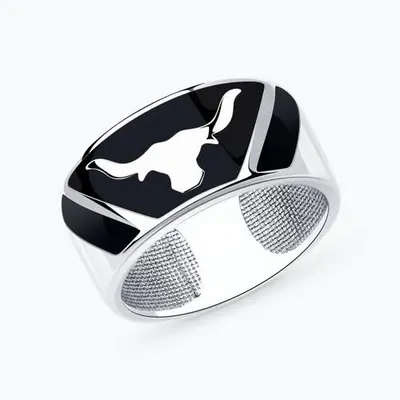 Кольцо из серебра с эмалью из серебро