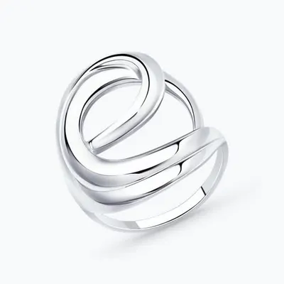 Кольцо из серебра из родированное серебро