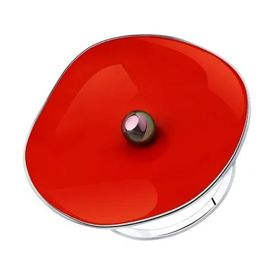 Кольцо из серебра с жемчугом и эмалью из серебро