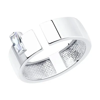 Кольцо из серебра с фианитом из серебро