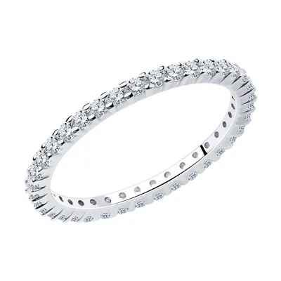 Кольцо из серебра с фианитами из серебро