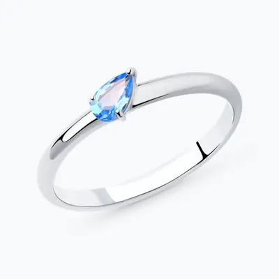 Кольцо из серебра с фианитом из серебро