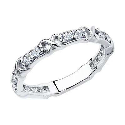 Кольцо из серебра с фианитами из серебро