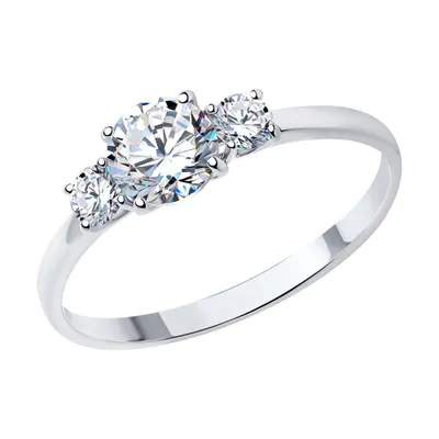 Кольцо из серебра с фианитами из серебро