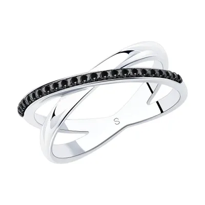 Кольцо из серебра с фианитами из серебро