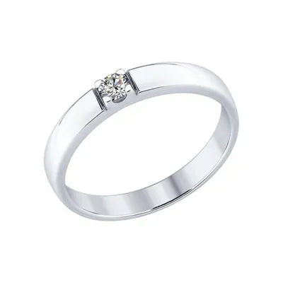 Кольцо из серебра с фианитом из серебро
