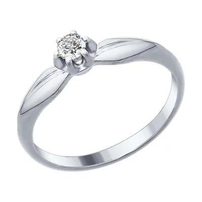 Кольцо из серебра с фианитом из серебро