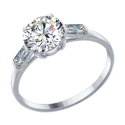 Кольцо из серебра с фианитами из серебро