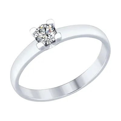 Кольцо из серебра с фианитом из серебро