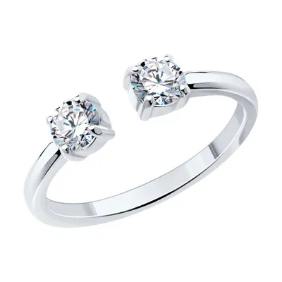 Кольцо из серебра с фианитами из серебро