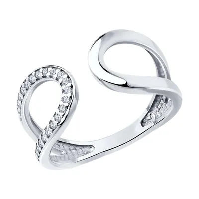 Кольцо из серебра с фианитами из серебро