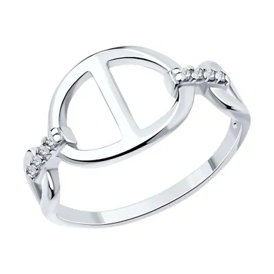 Кольцо из серебра с фианитами из серебро