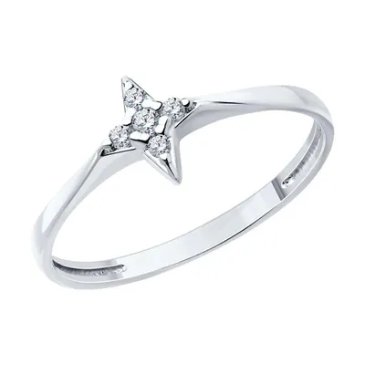 Кольцо из серебра с фианитами из серебро