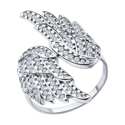 Кольцо из серебра с фианитами из серебро