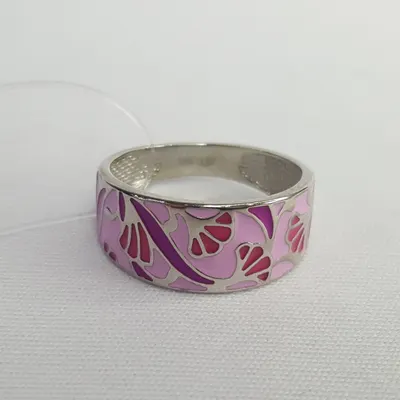 Кольцо из серебра с эмалью из серебро