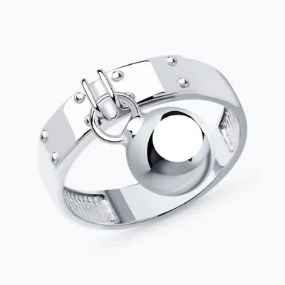 Кольцо из серебра из родированное серебро