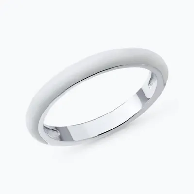 Кольцо из серебра с эмалью из родированное серебро