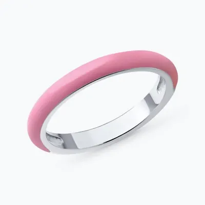 Кольцо из серебра с эмалью из родированное серебро