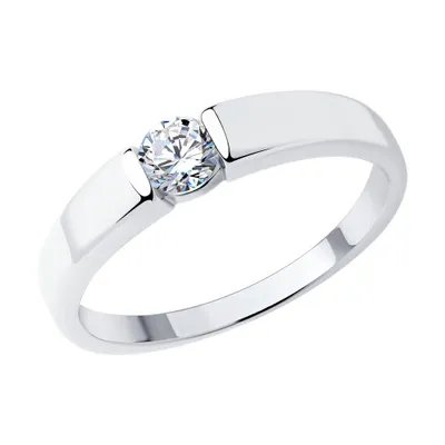 Кольцо из серебра с фианитом из серебро