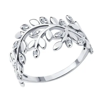 Кольцо из серебра с фианитами из серебро