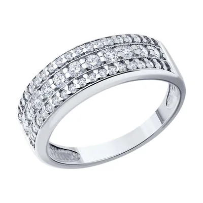 Кольцо из серебра с фианитами из серебро