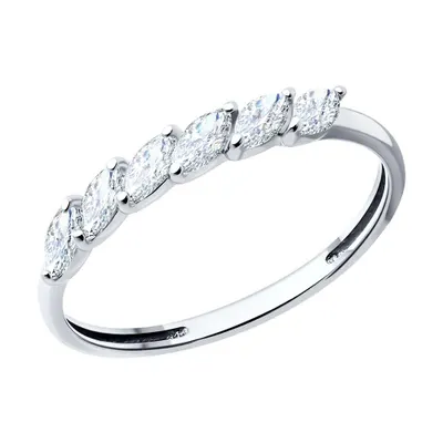 Кольцо из серебра с фианитами из серебро