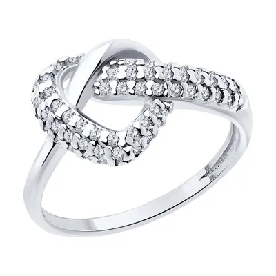 Кольцо из серебра с фианитами из серебро