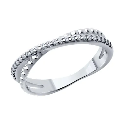 Кольцо из серебра с фианитами из серебро