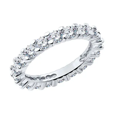 Кольцо из серебра с фианитами из серебро