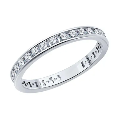 Кольцо из серебра с фианитами из серебро