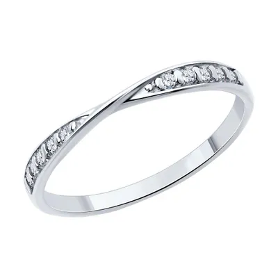 Кольцо из серебра с фианитами из серебро