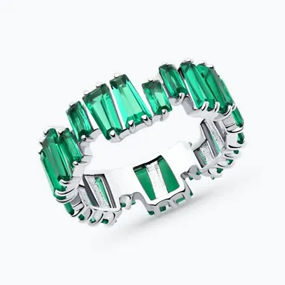 Кольцо из серебра с фианитами из серебро