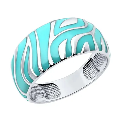 Кольцо из серебра с эмалью из серебро