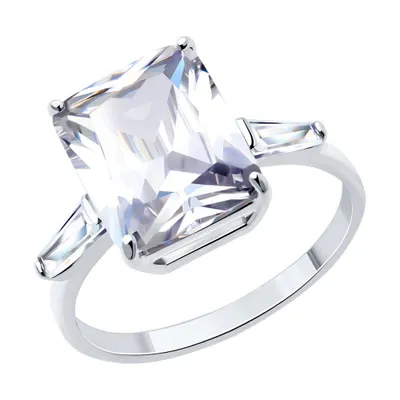 Кольцо из серебра с фианитами из серебро