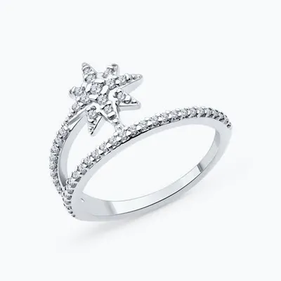 Кольцо из серебра с фианитами из серебро